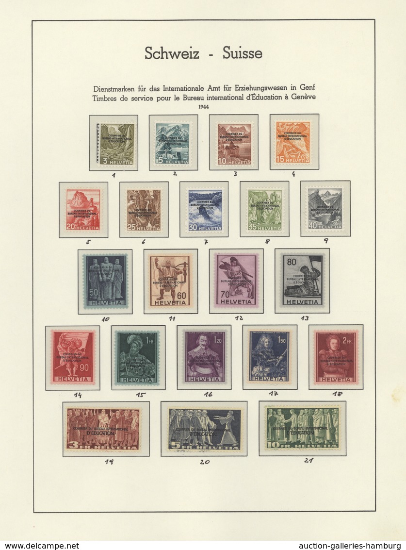 Schweiz - Internationale Organisationen: 1935/1999, Postfrische Und Teils Auch Ungebrauchte Sammlung - Autres & Non Classés