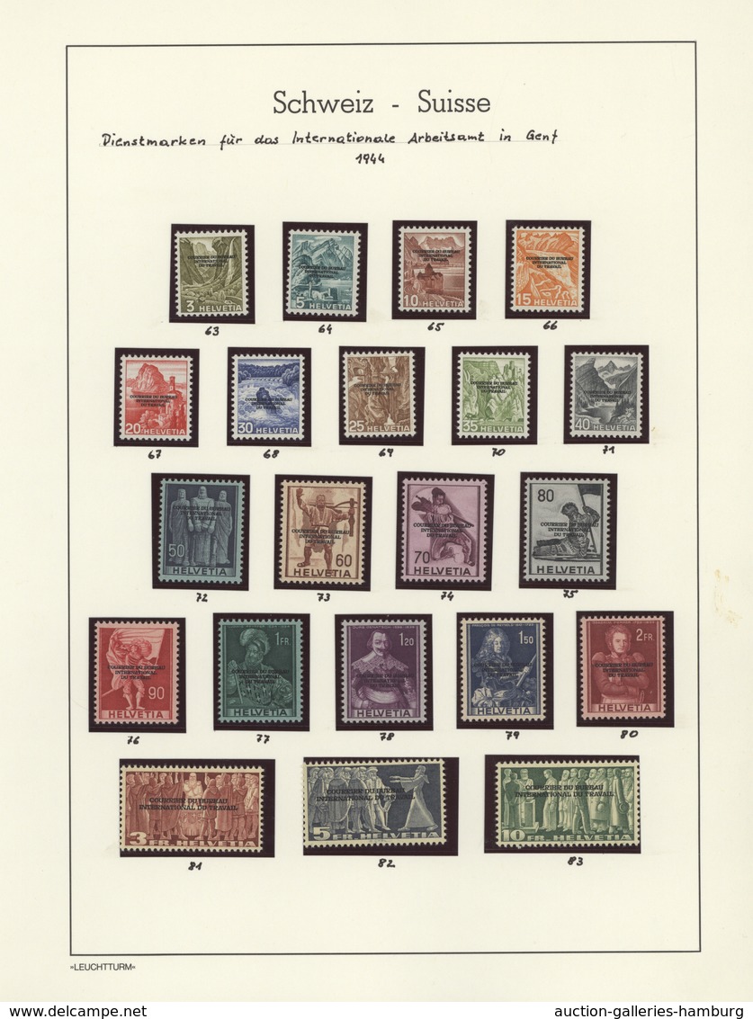 Schweiz - Internationale Organisationen: 1935/1999, Postfrische Und Teils Auch Ungebrauchte Sammlung - Autres & Non Classés
