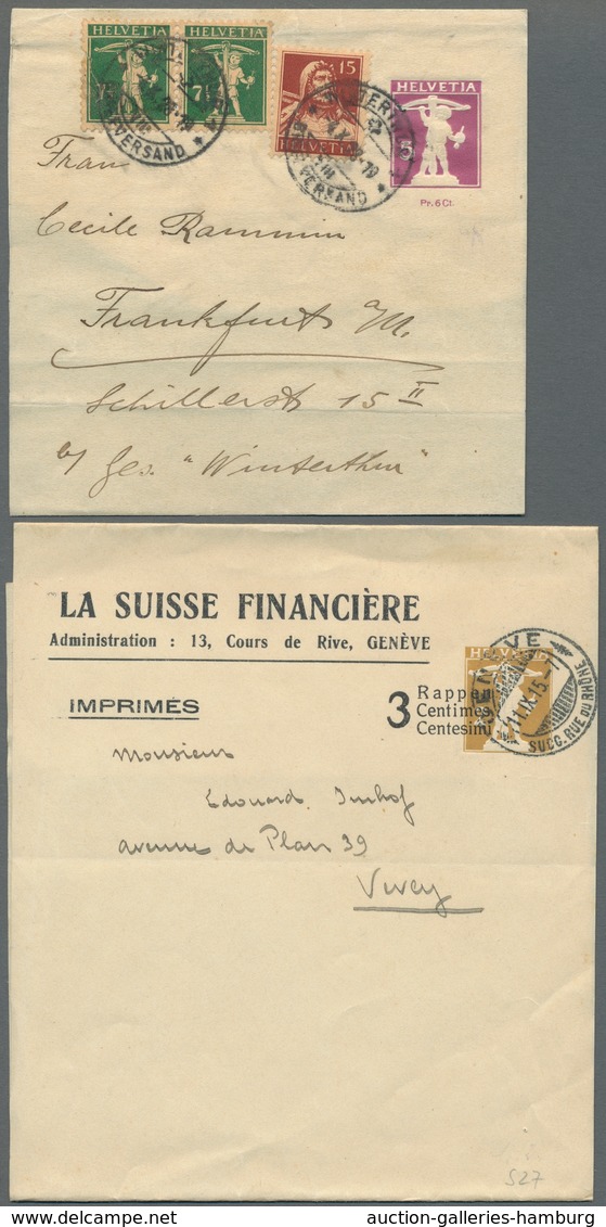 Schweiz - Ganzsachen: 1875-1957, Spezialisierte Sammlung Von über 80 Gebrauchten Und Ungebrauchten G - Enteros Postales