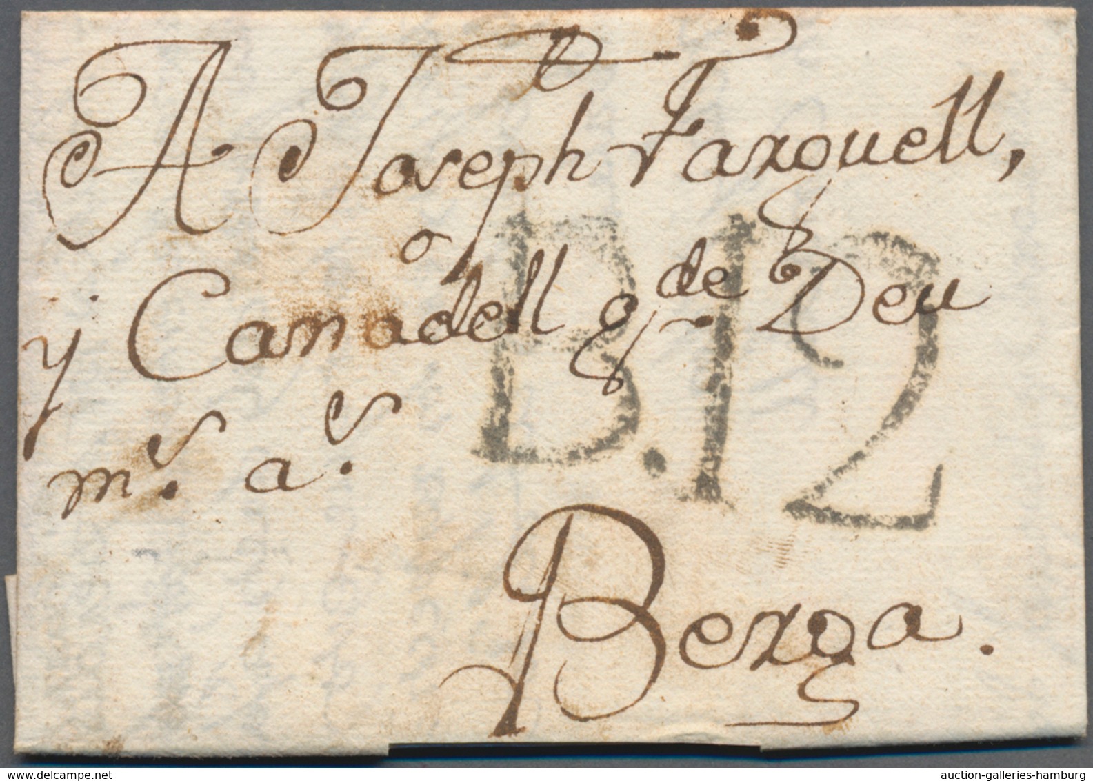 Spanien - Vorphilatelie: 1740/1857 (ca.), Catalonia, Collection Of Apprx. 64 Letters, Showing Nice R - ...-1850 Prephilately