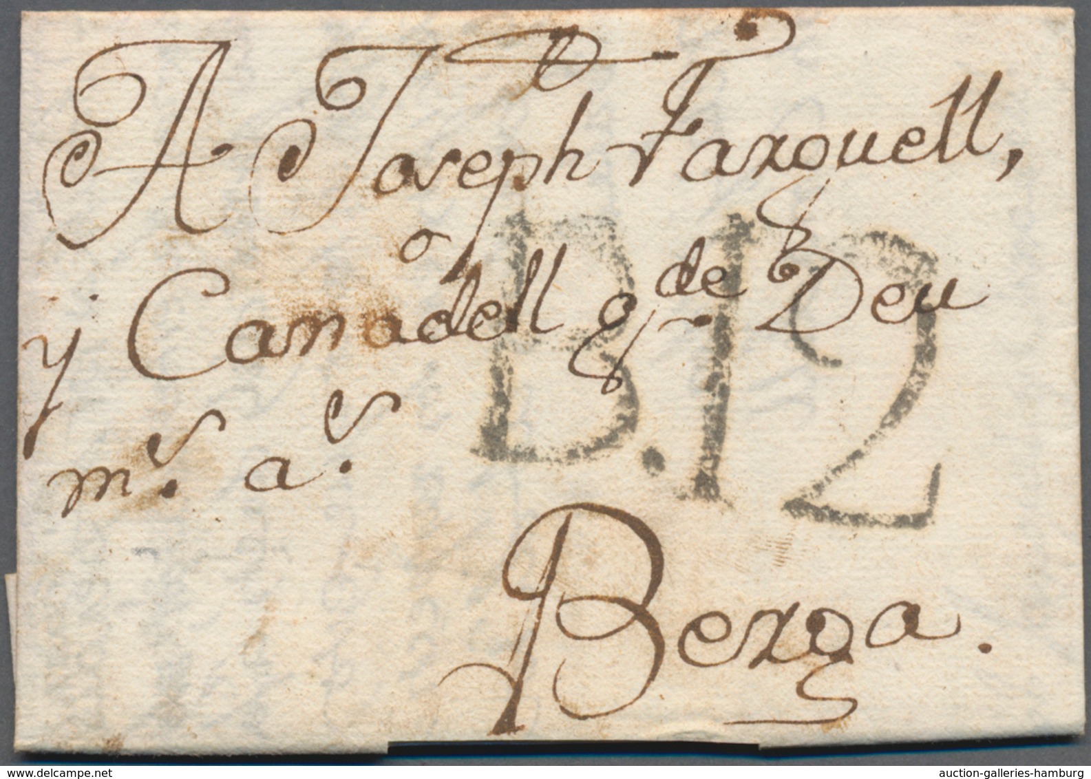 Spanien - Vorphilatelie: 1740/1857 (ca.), Catalonia, Collection Of Apprx. 64 Letters, Showing Nice R - ...-1850 Préphilatélie