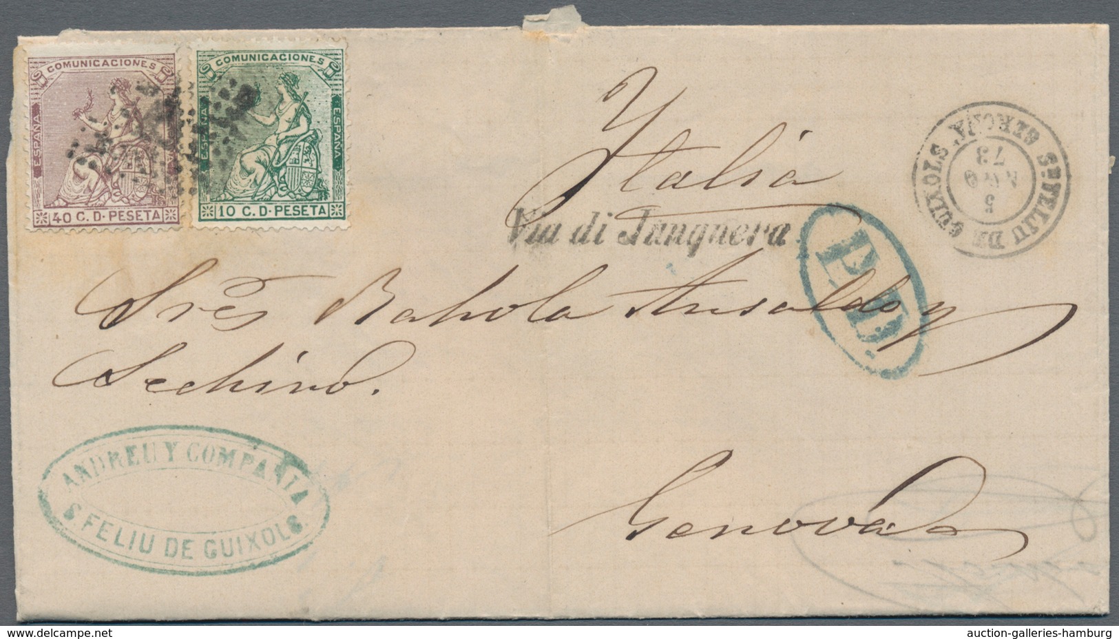 Spanien: 1868/1975 (ca.), Sophisticated Lot Of Ca. 110 Covers Sent From Different Spanish Locations, - Lettres & Documents