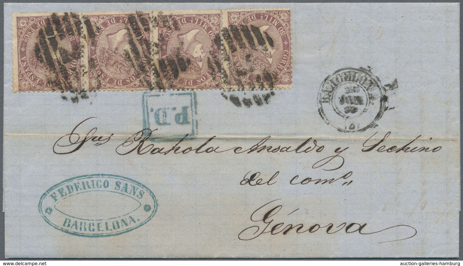 Spanien: 1868/1975 (ca.), Sophisticated Lot Of Ca. 110 Covers Sent From Different Spanish Locations, - Storia Postale