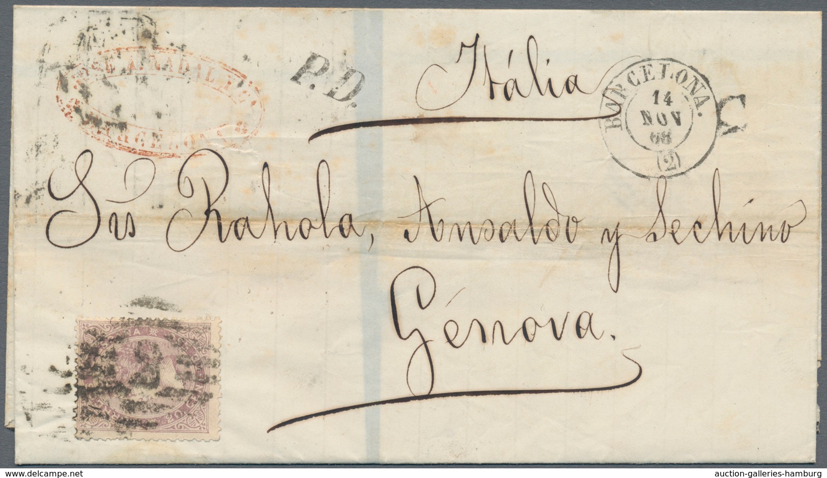 Spanien: 1868/1975 (ca.), sophisticated lot of ca. 110 covers sent from different Spanish locations,