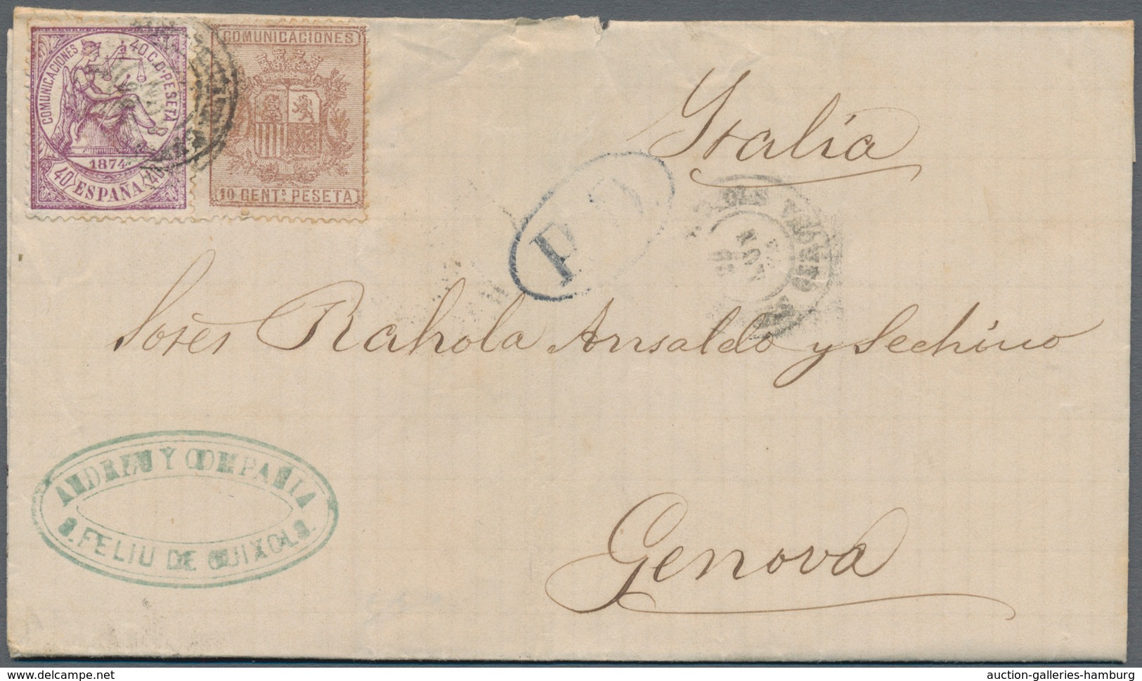 Spanien: 1868/1975 (ca.), sophisticated lot of ca. 110 covers sent from different Spanish locations,