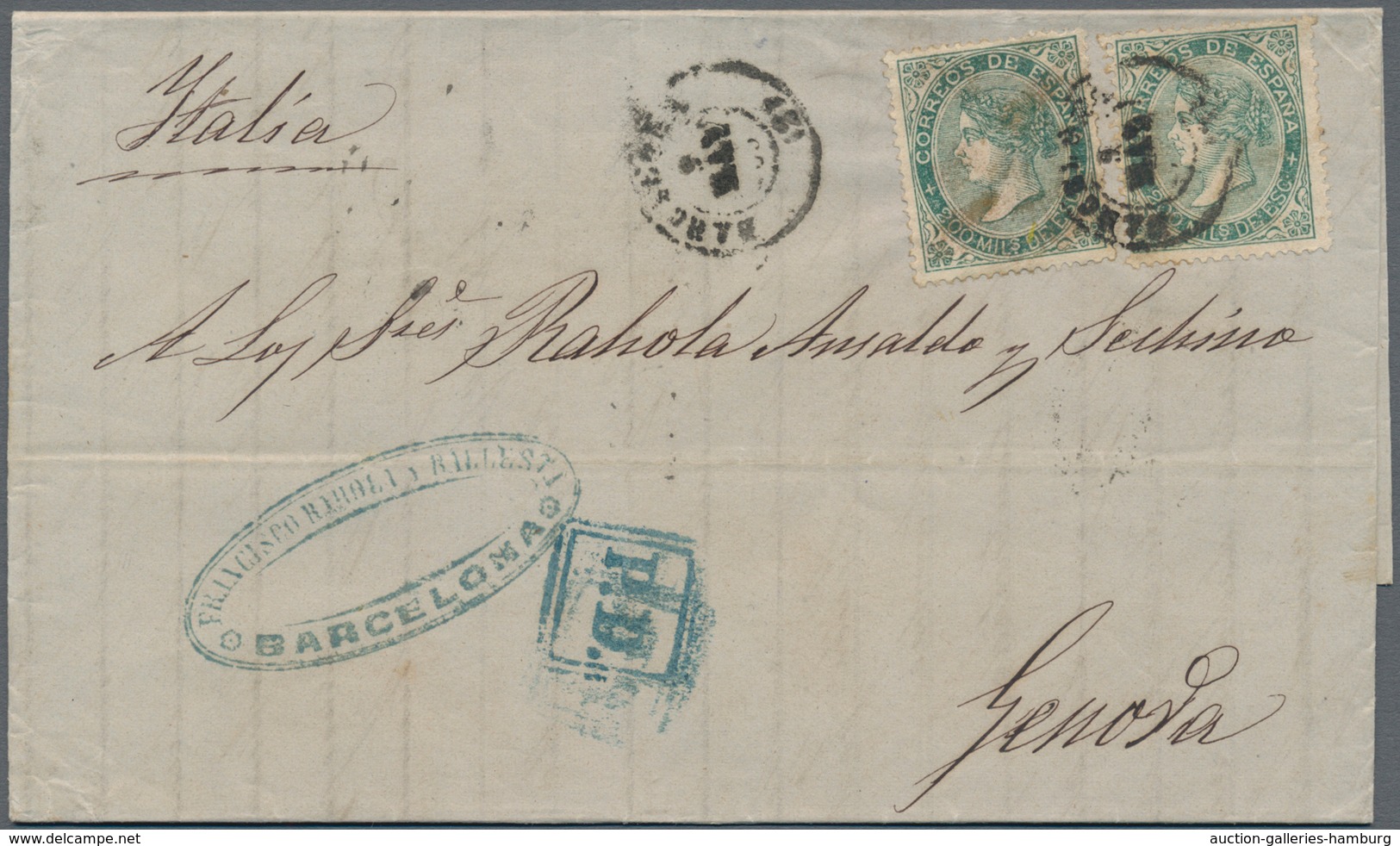 Spanien: 1868/1975 (ca.), sophisticated lot of ca. 110 covers sent from different Spanish locations,
