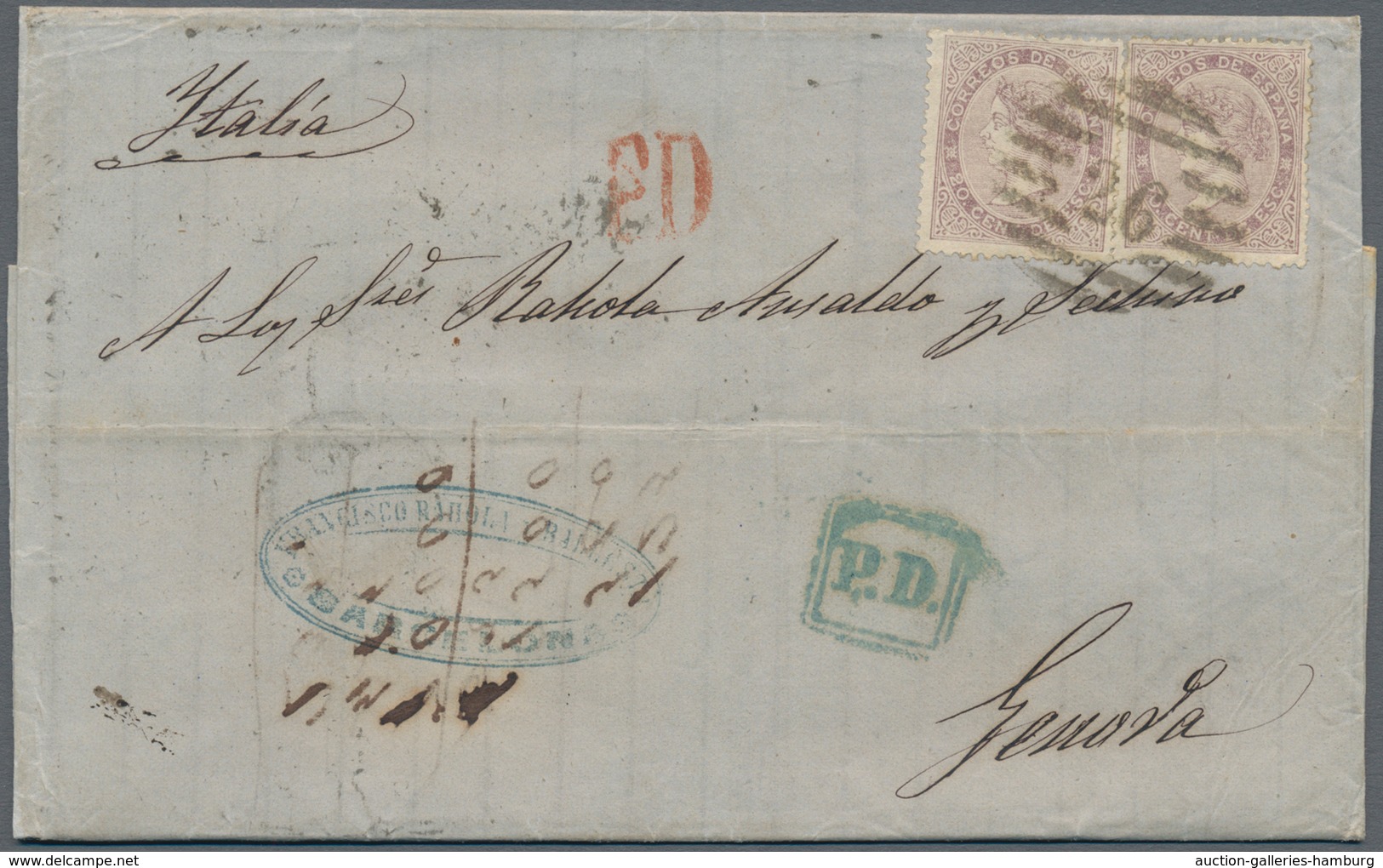 Spanien: 1868/1975 (ca.), sophisticated lot of ca. 110 covers sent from different Spanish locations,