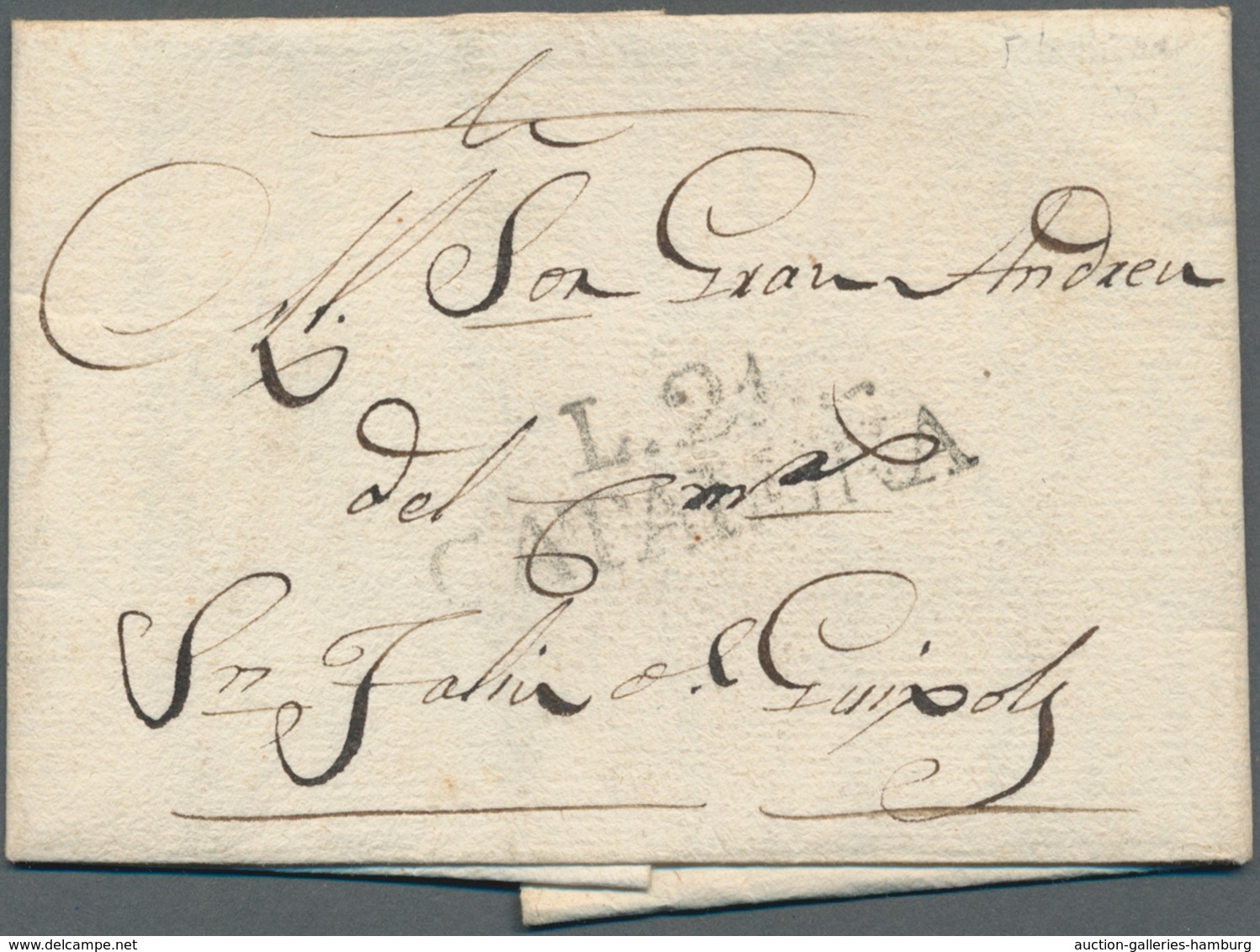 Spanien: 1786/1853, Lot Of 31 Stampless Lettersheets (incl. A Few Fronts) Showing A Nice Range Of Po - Storia Postale