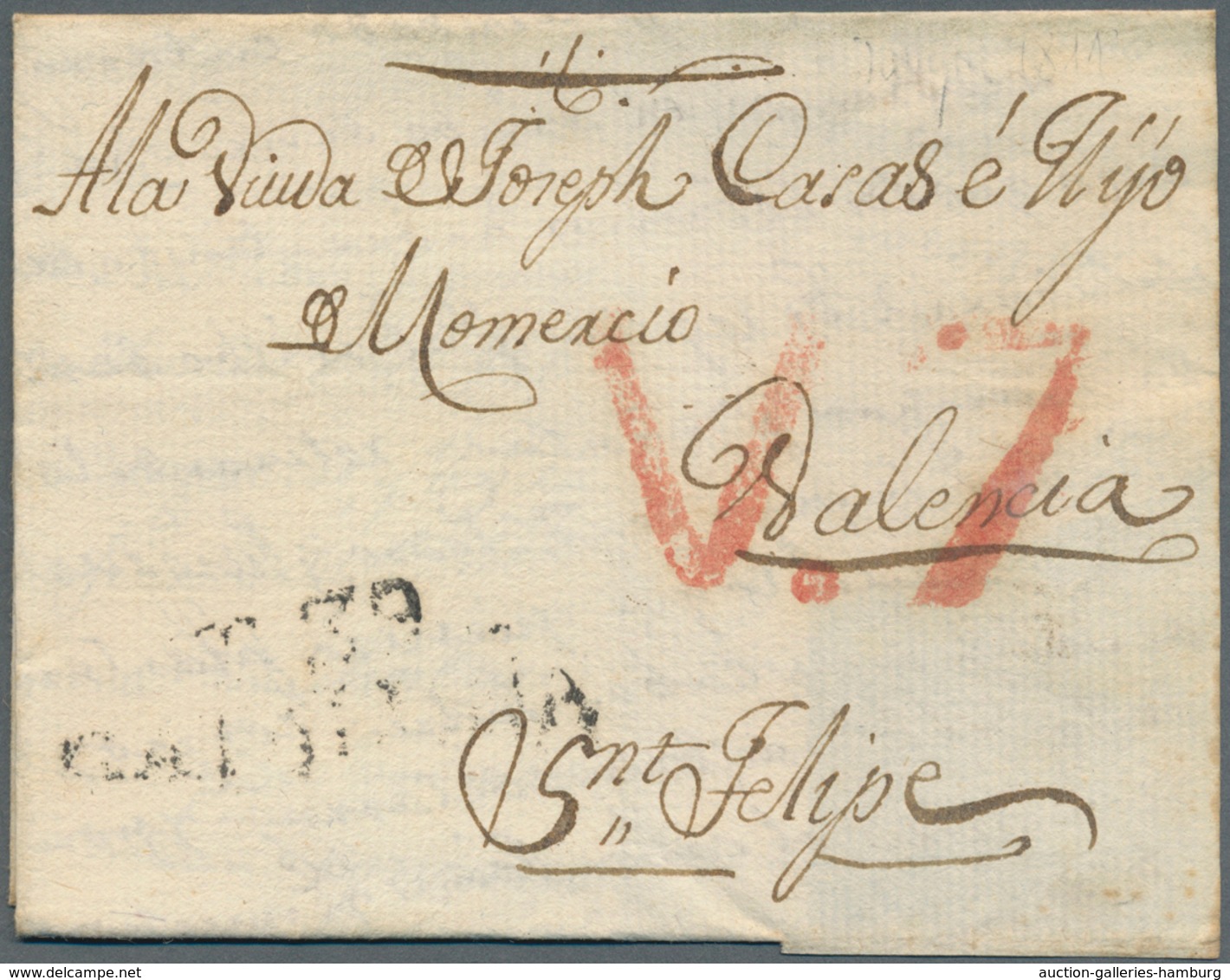 Spanien: 1786/1853, Lot Of 31 Stampless Lettersheets (incl. A Few Fronts) Showing A Nice Range Of Po - Covers & Documents