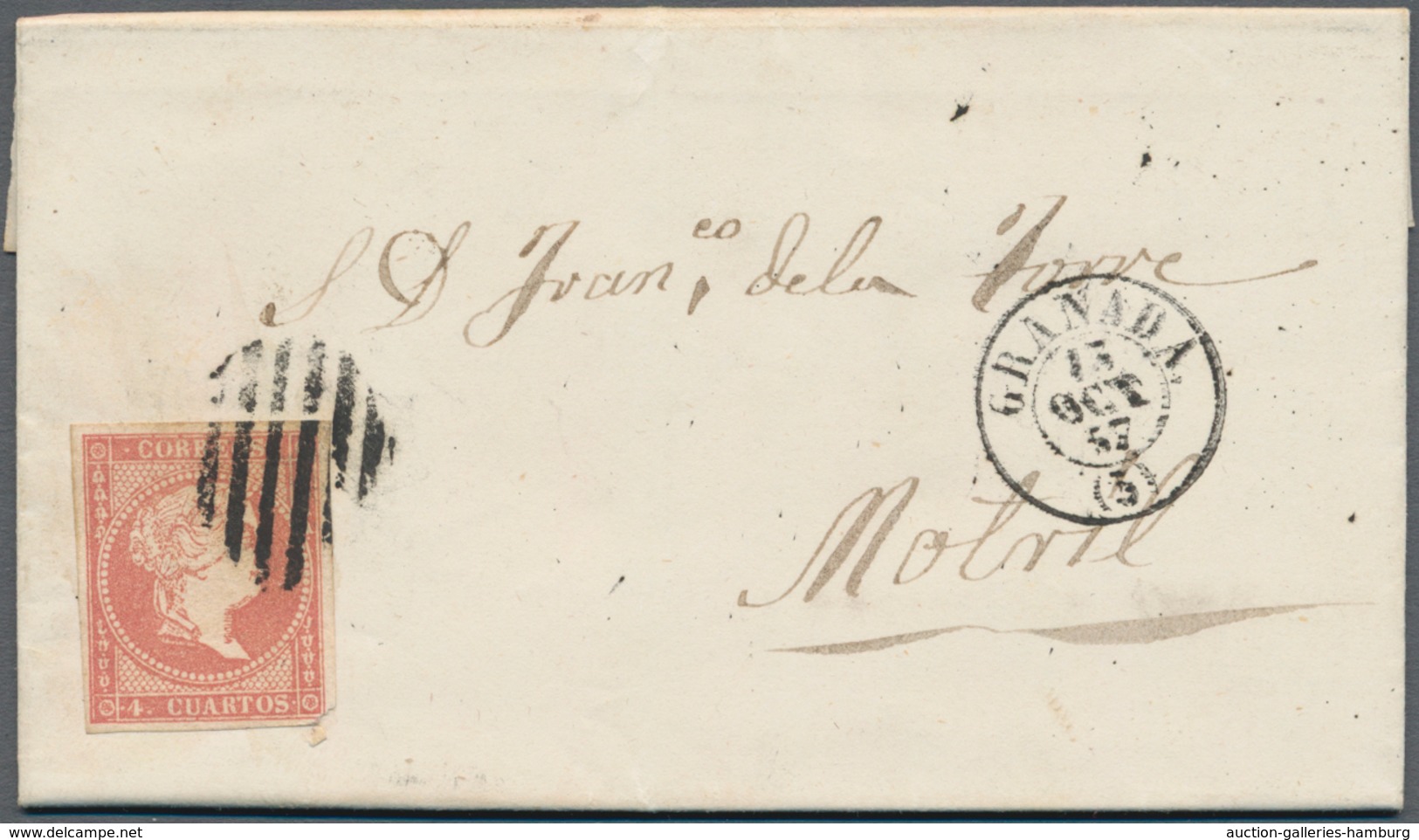 Spanien: 1857/1875, 37 Domestic Letters, All Franked And In Clean Condition. - Covers & Documents