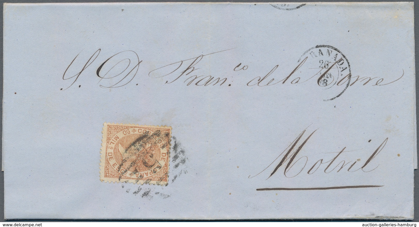 Spanien: 1857/1875, 37 Domestic Letters, All Franked And In Clean Condition. - Brieven En Documenten