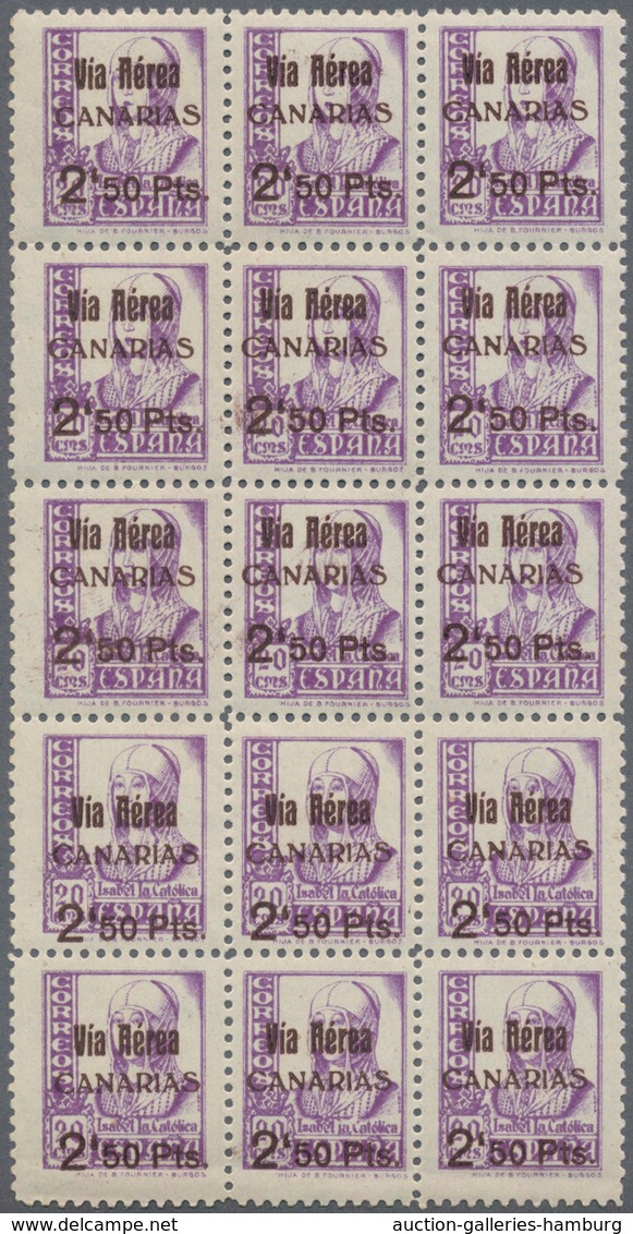 Spanien - Kanarische Inseln (1936/38): Flugpostmarken: 1938, Queen Isabella I. 20c. Violet With Blac - Brieven En Documenten