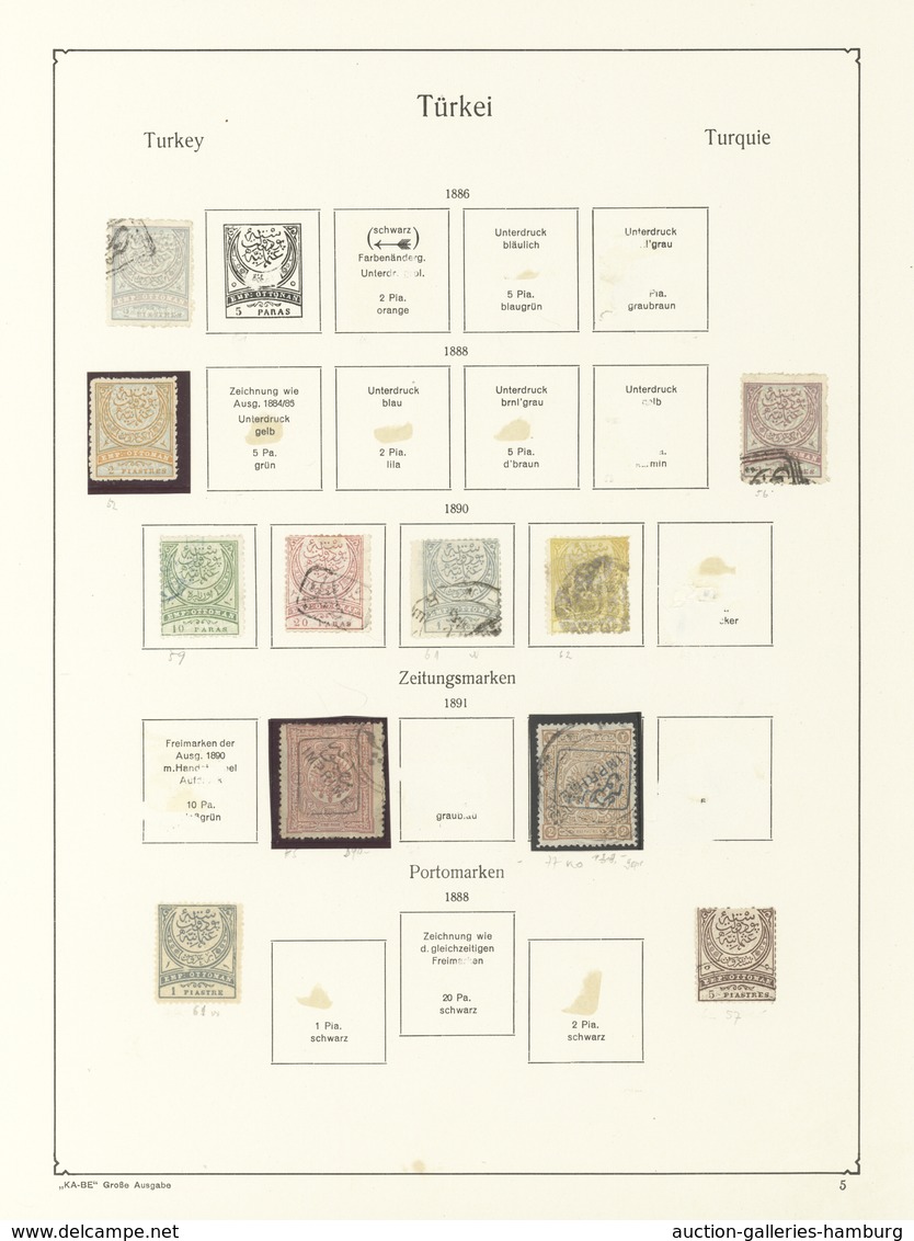 Türkei: 1863/1917, Mainly Used Collection On Ancient Album Pages, From 1st Issue All Four Values And - Nuevos