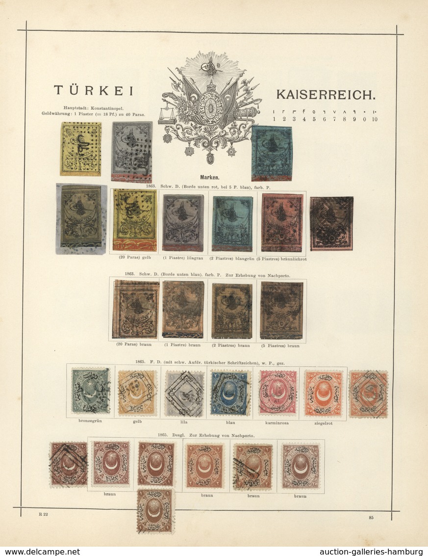 Türkei: 1863-1891, Fast Komplette Sammlung Mit Ausgesuchten Stücken Der 1863er Freimarken- Und Porto - Unused Stamps