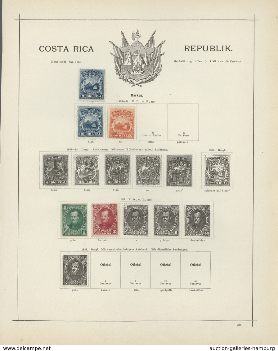 Mittel- Und Südamerika: MITTELAMERIKA, Nur Bis Ca. 1890, Schöne Sammlungen Der Gebiete Costa Rica, D - Amerika (Varia)