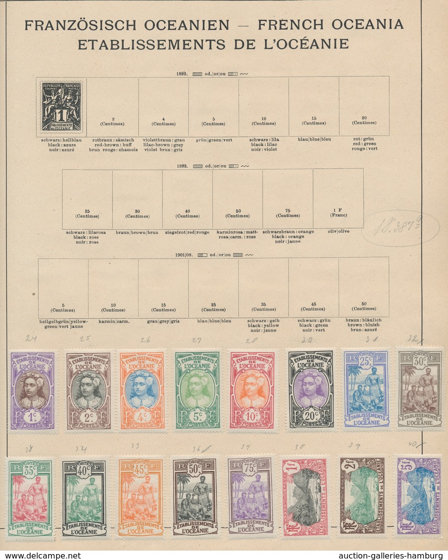 Ozeanien: 1871-1915, Ungebrauchte Und Gestempelte Sammlung Auf Alten Albumseiten Mit Diversen Britis - Oceania (Other)