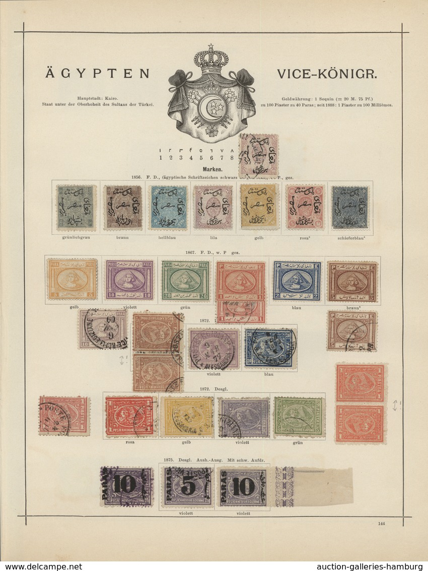 Ägypten: 1856-1888, Gehaltvolle Prachtsammlung, Dabei Die Erste Ausgabe (Mi.Nr. 1-7) Komplett, Zu Er - Other & Unclassified