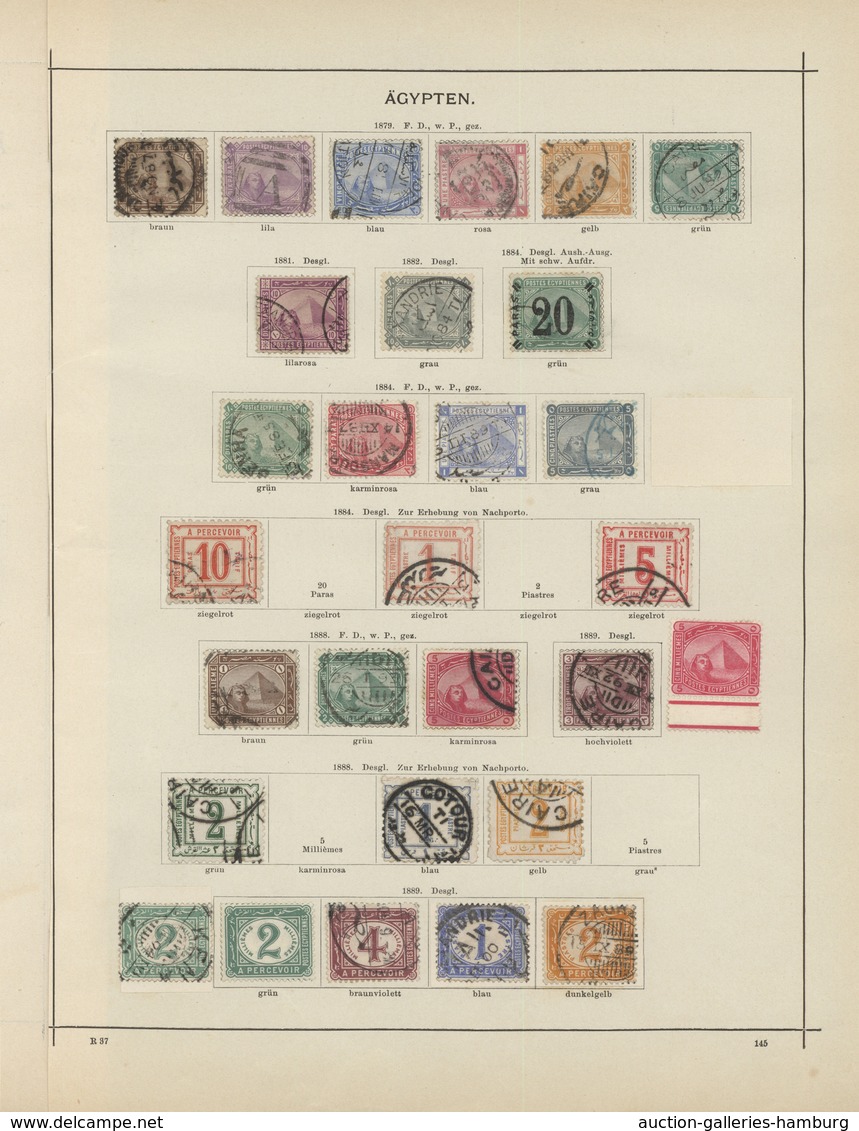Ägypten: 1856-1888, Gehaltvolle Prachtsammlung, Dabei Die Erste Ausgabe (Mi.Nr. 1-7) Komplett, Zu Er - Sonstige & Ohne Zuordnung