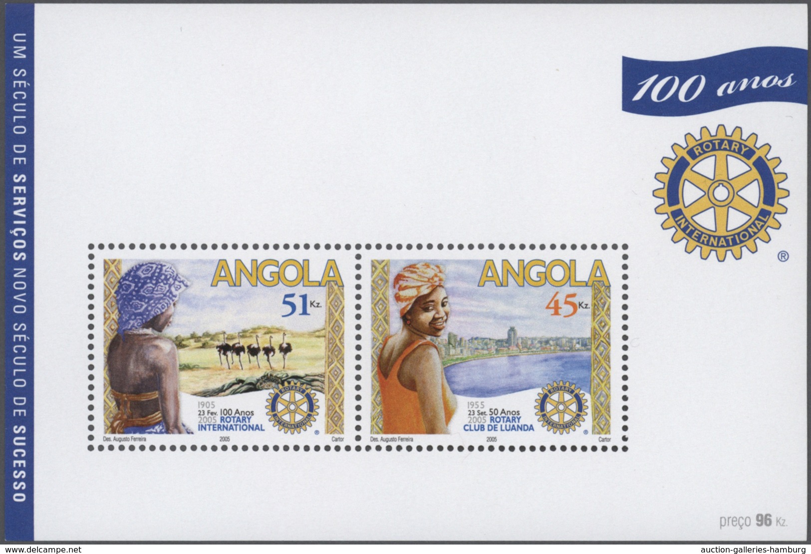 Angola: 2001/2005, Substantial Accumulation In A Box With Only Mint Never Hinged Stamps In Complete - Angola