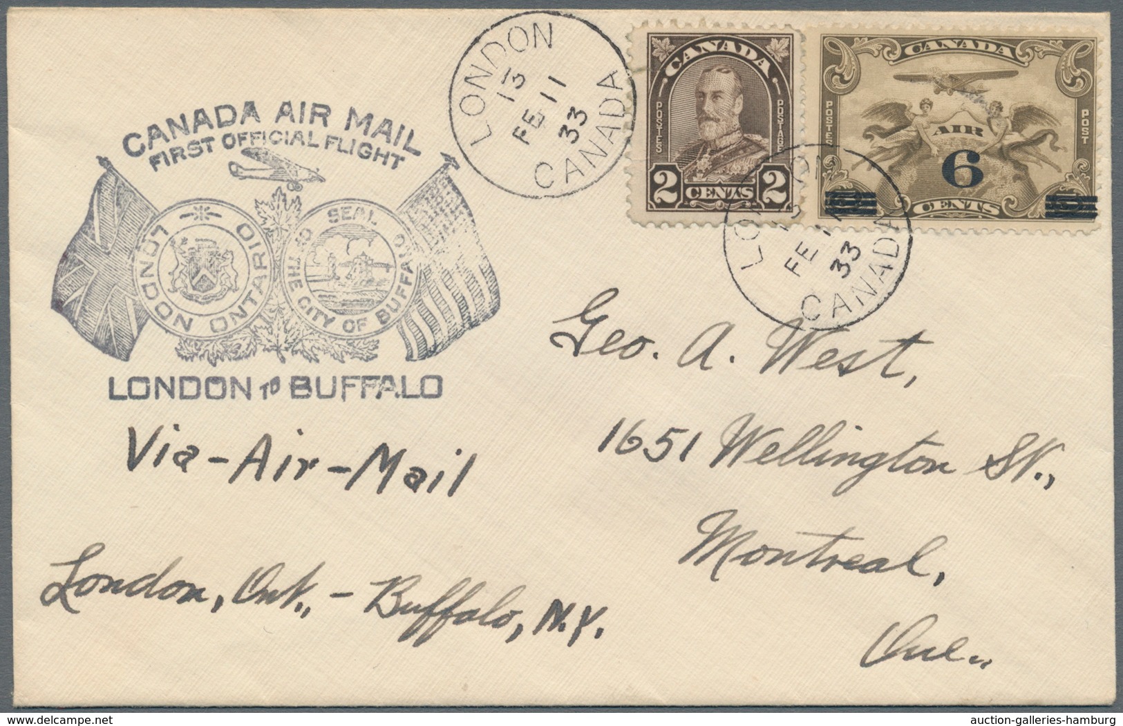 Canada: 1928/1949, Lot Of Apprx. 170 Airmail Covers (1st Flights), Franked With Airmail Stamps And B - Sonstige & Ohne Zuordnung