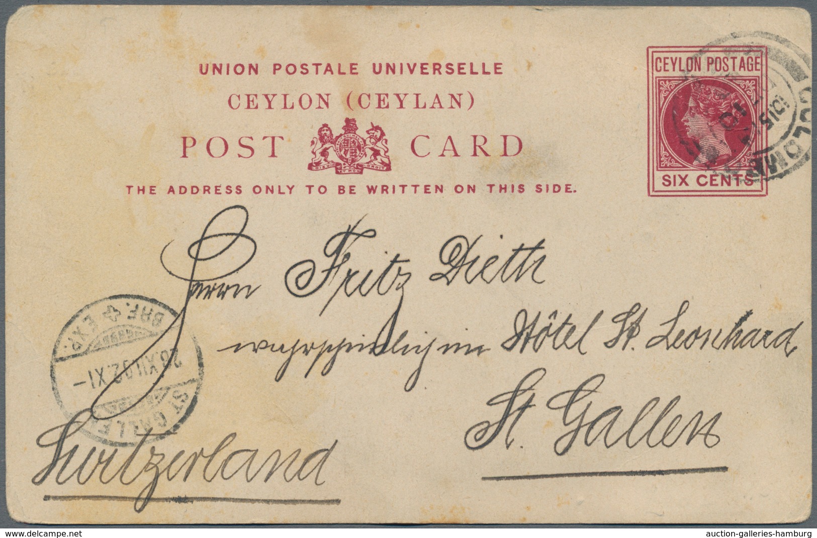 Ceylon / Sri Lanka: 1890/1947 (ca.), Lot Of 28 Covers/cards/stationeries, Incl. Used Stationeries, A - Sri Lanka (Ceilán) (1948-...)
