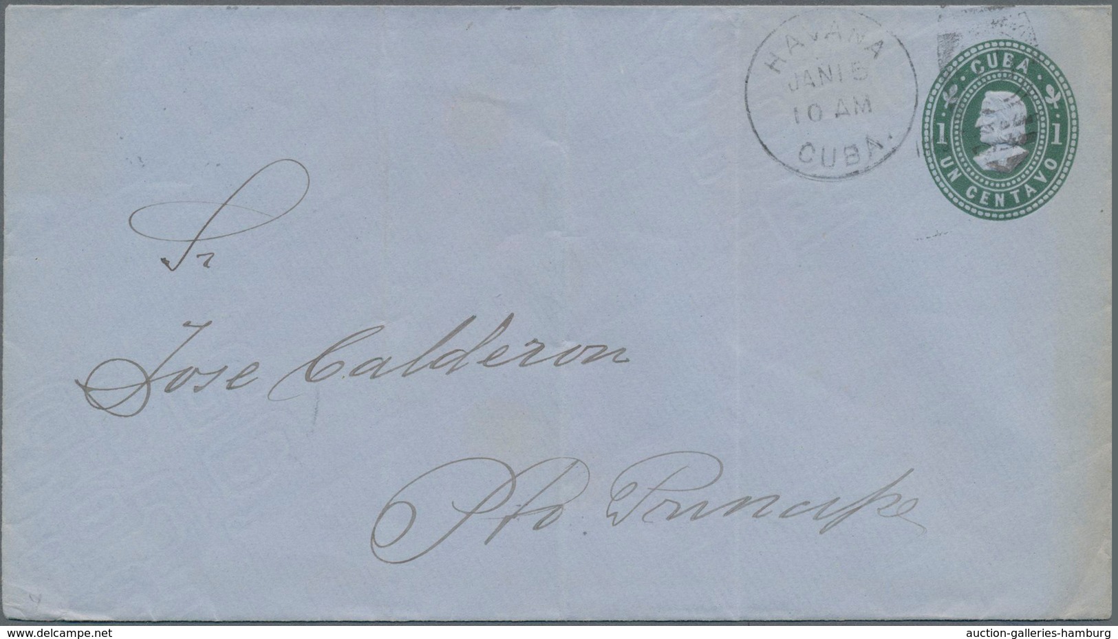 Cuba: 1899, Spanish American War : Columbus Eight Different Postal Stationery Envelopes (one Surchar - Otros & Sin Clasificación