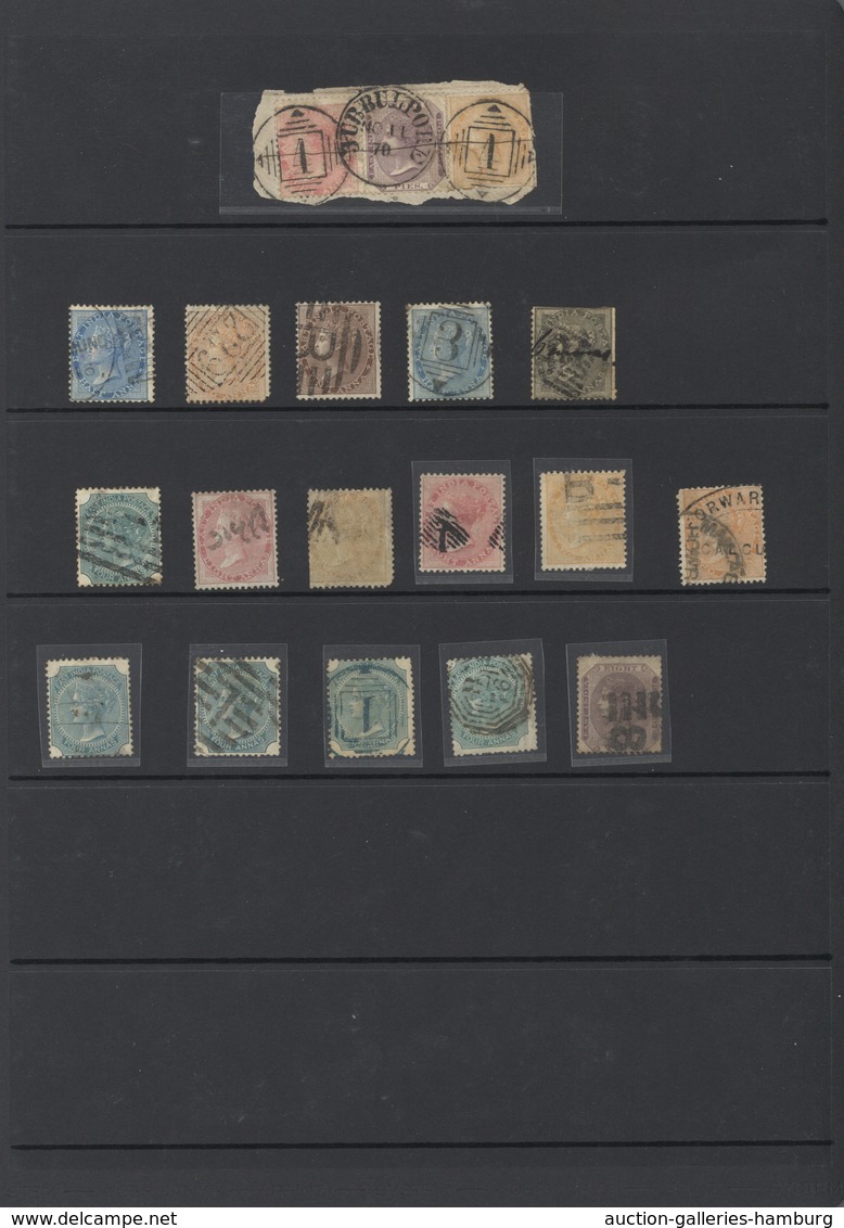 Indien: 1854-1970's Ca.: Collection And Assortment Of Some Hundred Stamps, Used Mostly, And Several - 1854 Compagnie Des Indes