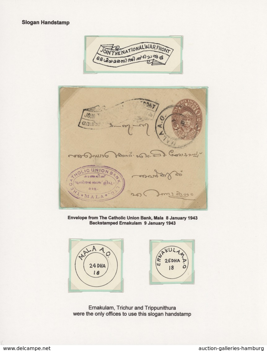 Indien - Feudalstaaten: COCHIN 1892-1949 "CANCELLATIONS": Specialized Collection Of The Various Type - Andere & Zonder Classificatie