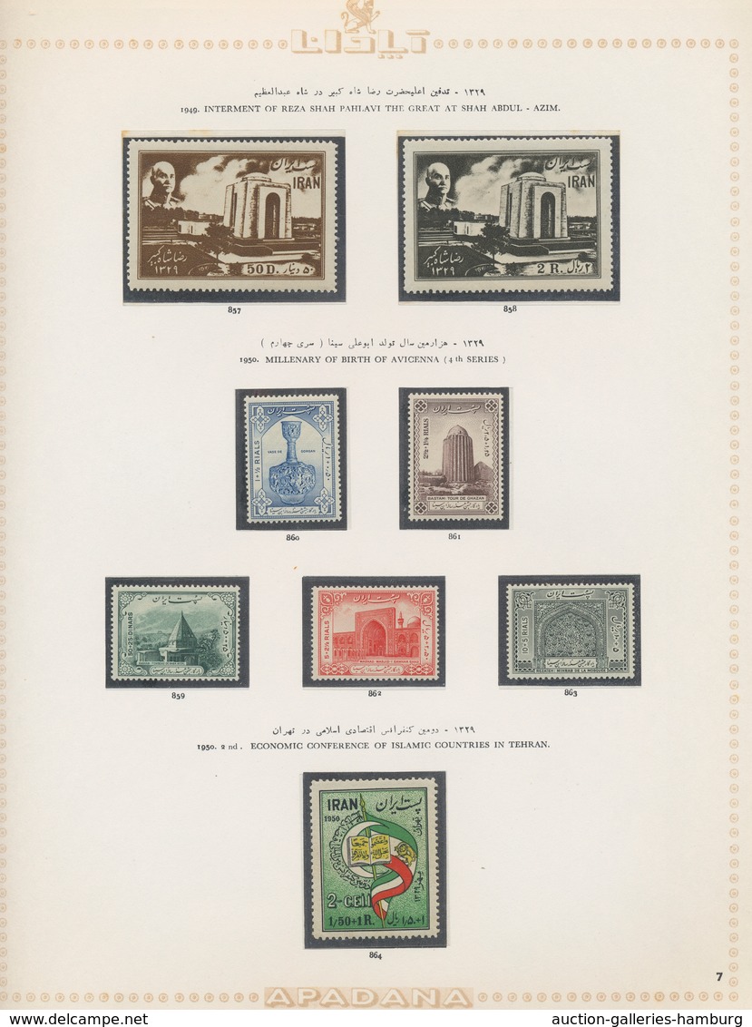 Iran: 1939/1970, Collection In An Iranian Apadana Hingeless Text Form Book, Obviously Complete. Some - Irán