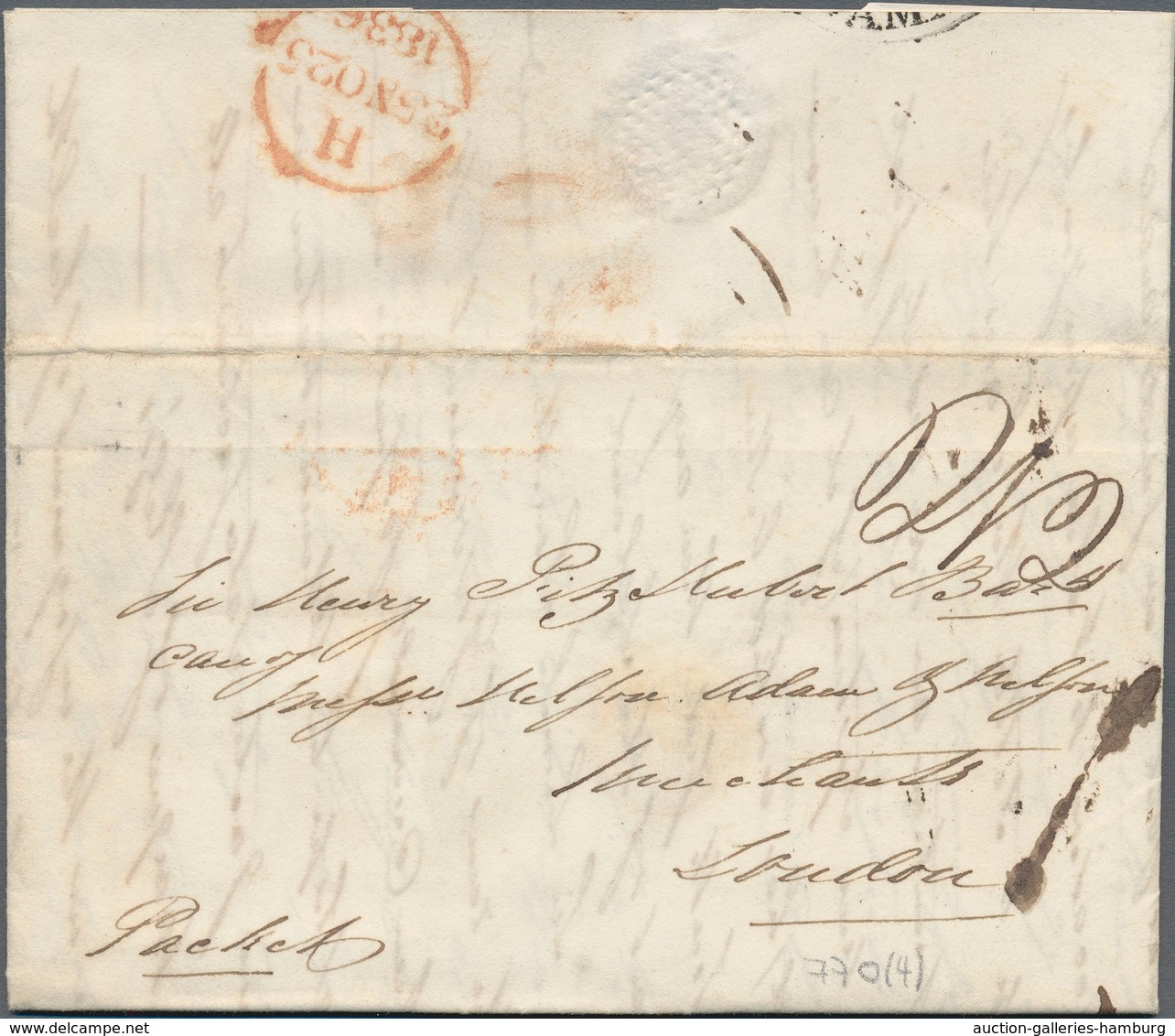 Jamaica - Vorphilatelie: 1794/1836, Four Pre-philatelic Folded Covers, The Earliest Sent 1794 With A - Jamaïque (...-1961)