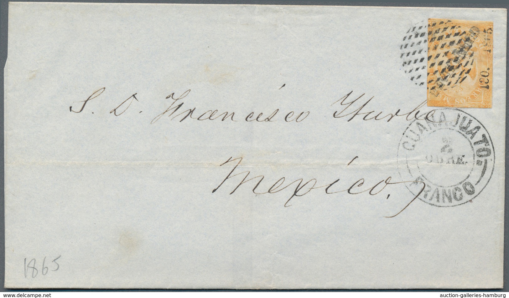 Mexiko: 1830/1899, Interesting Lot Of 13 Lettersheets And Envelopes Including One Front, Five Of The - México