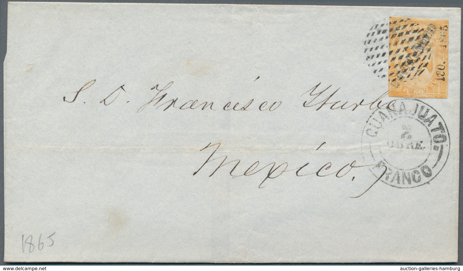 Mexiko: 1830/1899, Interesting Lot Of 13 Lettersheets And Envelopes Including One Front, Five Of The - Mexiko