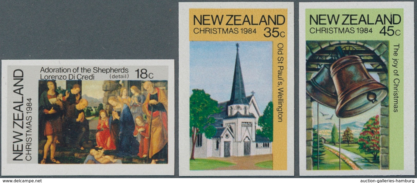 Neuseeland: 1984, Christmas, 26 Sets Of Three IMPERFORATE (instead Of Perforate) Mint Never Hinged ( - Autres & Non Classés