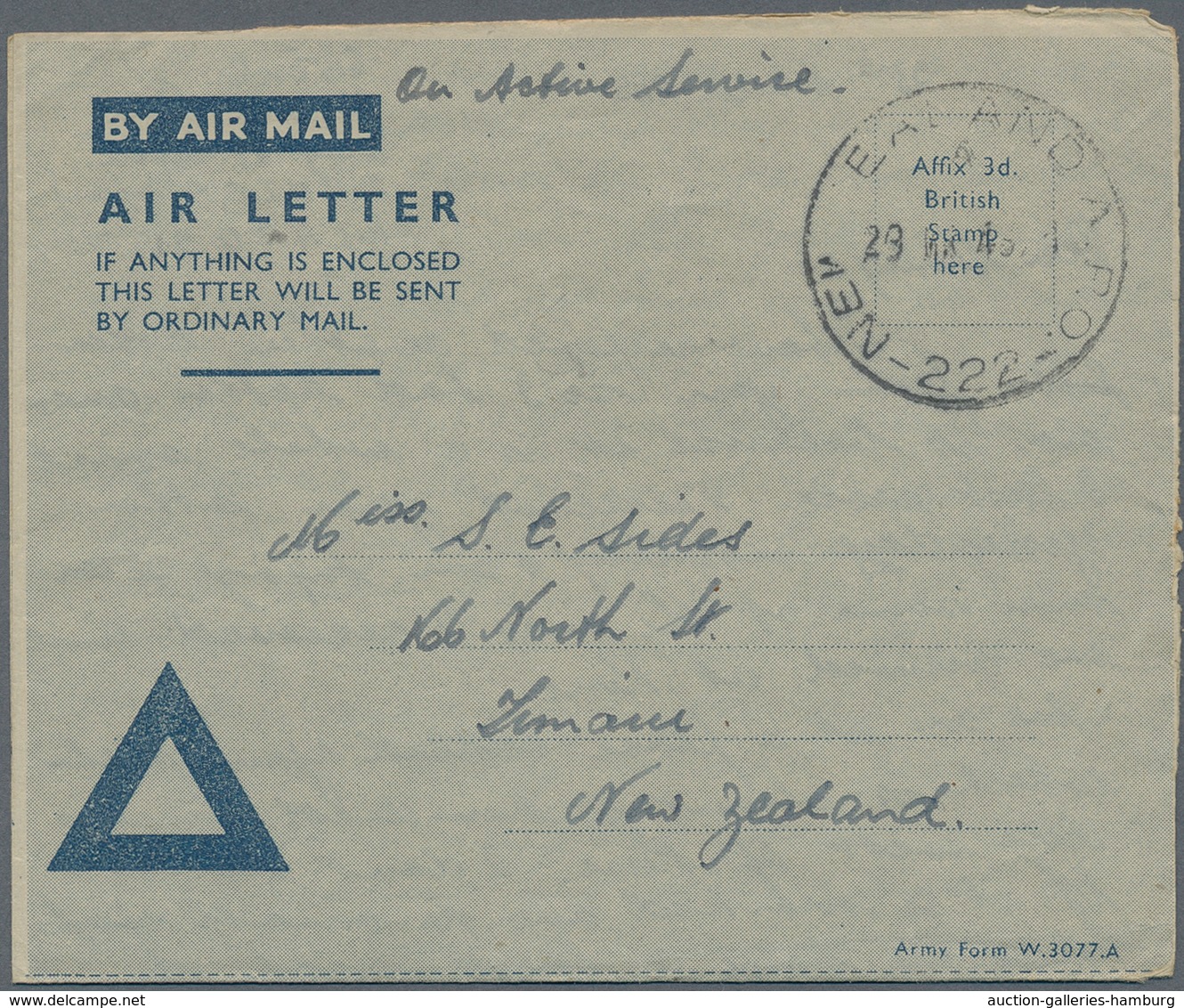 Neuseeland: 1946/1947, NZ Forces In Japan, Group Of Eight Covers To Australia/USA, Incl. Registered - Other & Unclassified
