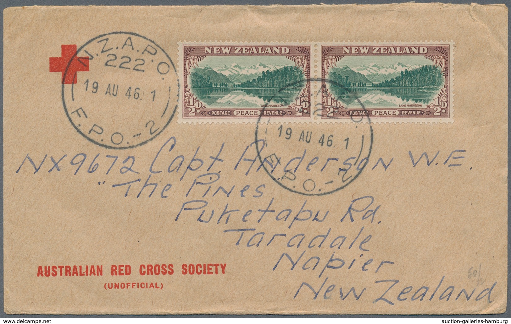 Neuseeland: 1946/1947, NZ Forces In Japan, Group Of Eight Covers To Australia/USA, Incl. Registered - Otros & Sin Clasificación