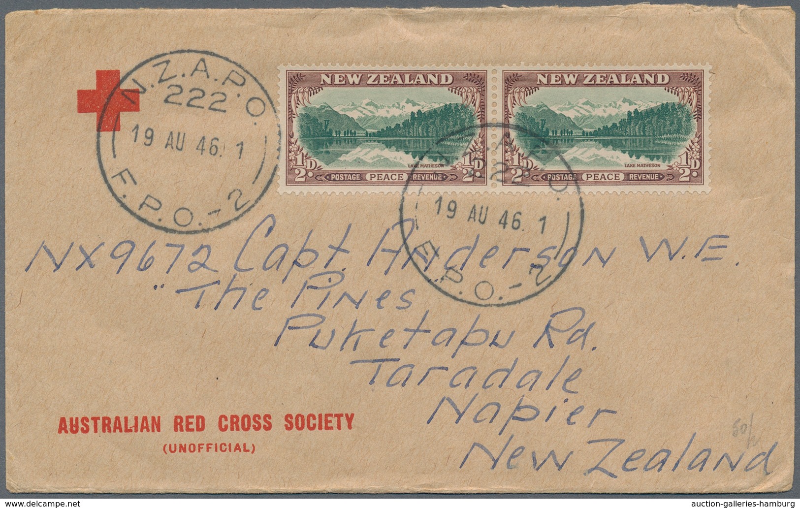 Neuseeland: 1946/1947, NZ Forces In Japan, Group Of Eight Covers To Australia/USA, Incl. Registered - Autres & Non Classés