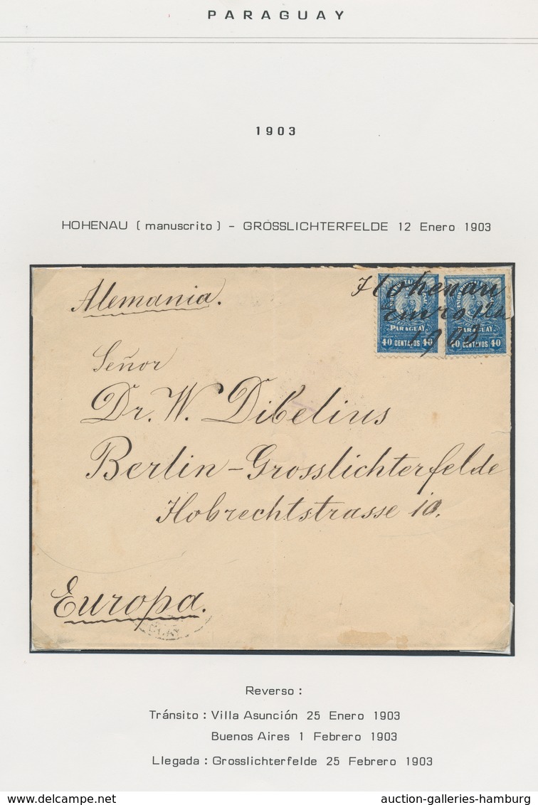 Paraguay: 1892-1928, Ungewöhnlich Reichhaltige Spezialsammlung In Zwei Alben. Beginnend Mit Der Kolu - Paraguay