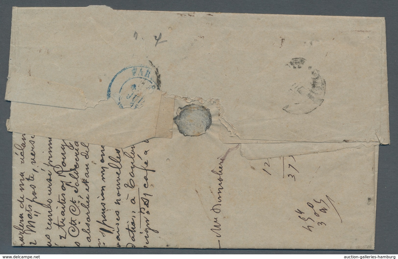 Reunion: 1854-1912, ungemein reichhaltige Sammlung von 190 frankierten Briefen, Karten, Briefvorders