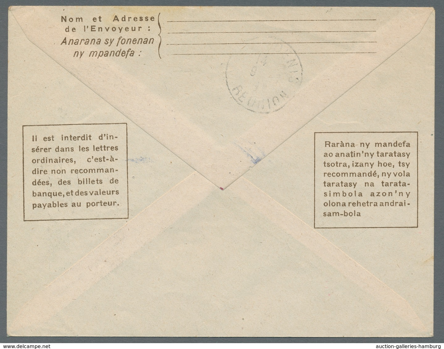 Reunion: 1917-75, Reichhaltige Sammlung Von 100 Briefen Und Karten Im Briefealbum, überwiegend Luftp - Otros & Sin Clasificación
