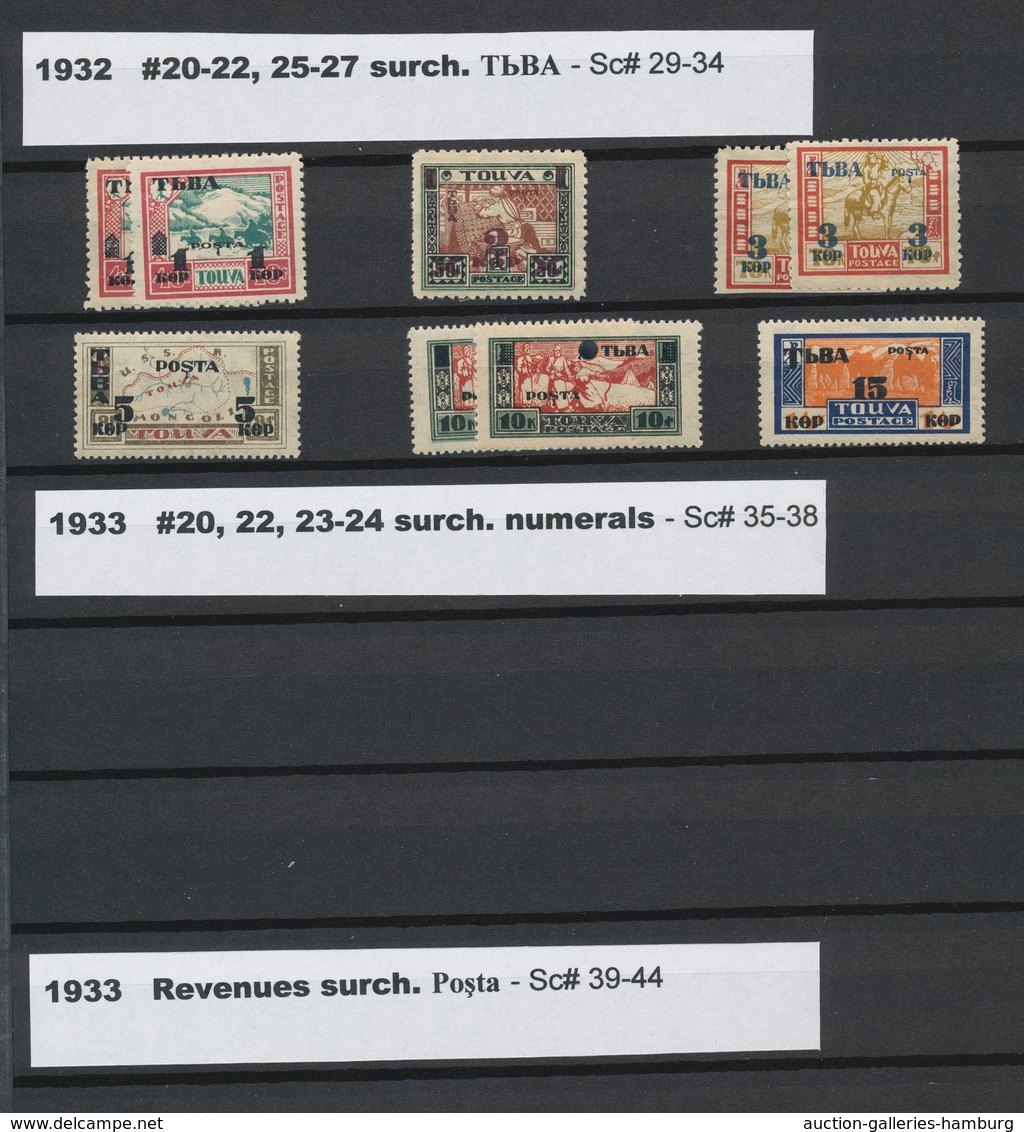 Tannu-Tuwa: 1926-1936, Variety-rich Duplicated Lot Tannu Tuva Of Over 300 Values In A Stock Book, In - Tuva