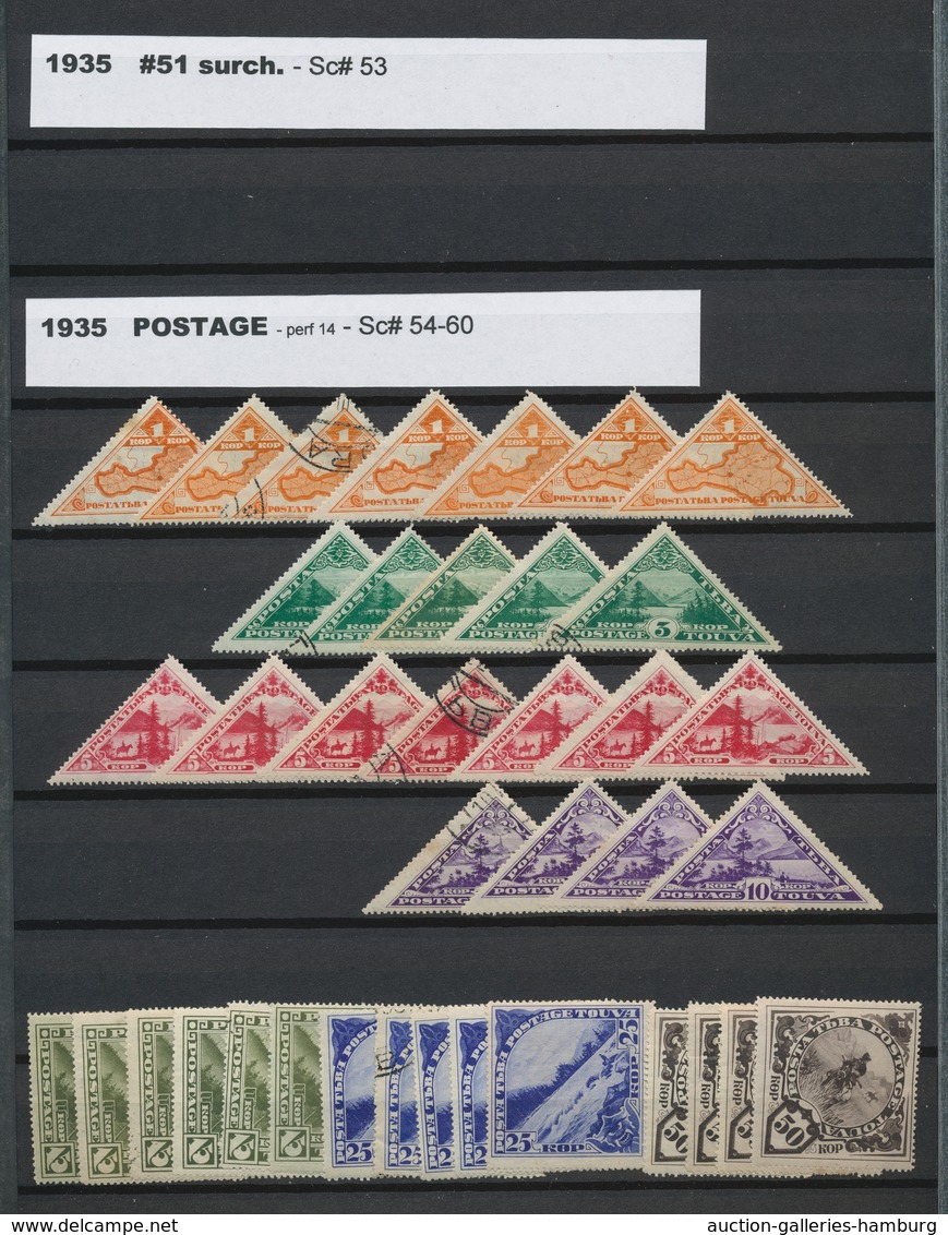 Tannu-Tuwa: 1926-1936, Variety-rich Duplicated Lot Tannu Tuva Of Over 300 Values In A Stock Book, In - Touva