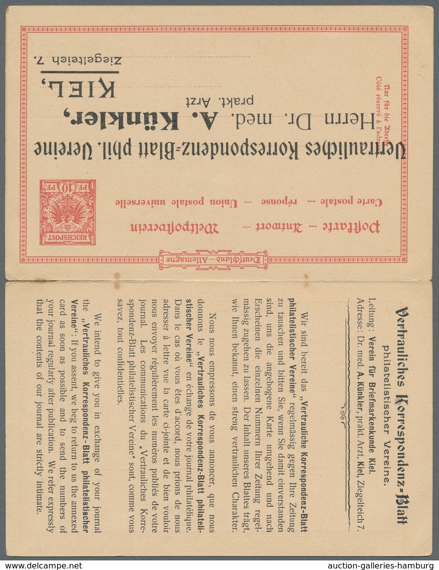 Heimat: Schleswig-Holstein: KIEL; 1889-1963, Sammlung Von Etwa 65 Belegen Mit Kielbezug, Darunter U. - Sonstige & Ohne Zuordnung