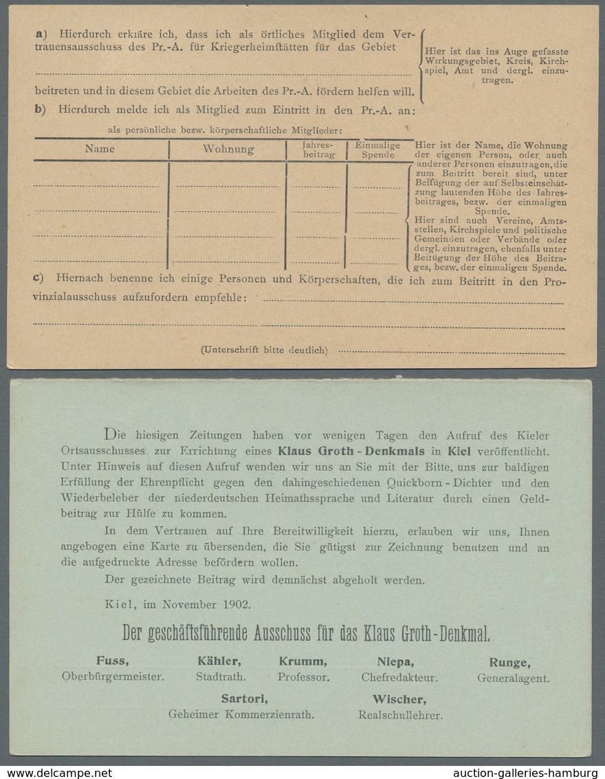 Heimat: Schleswig-Holstein: KIEL; 1889-1963, Sammlung von etwa 65 Belegen mit Kielbezug, darunter u.