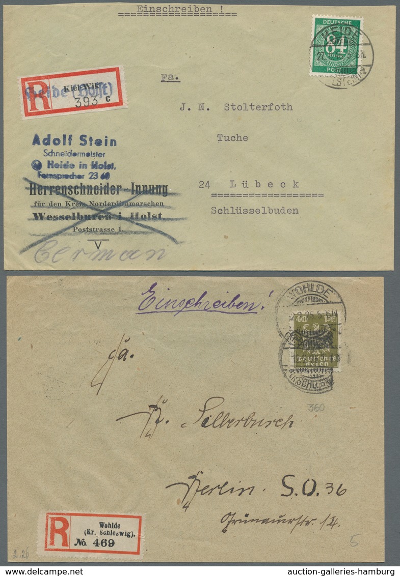 Heimat: Schleswig-Holstein: 1848-1961, Partie Von Etwa 310 Belegen Mit Schleswig-Holstein-Stempeln W - Autres & Non Classés