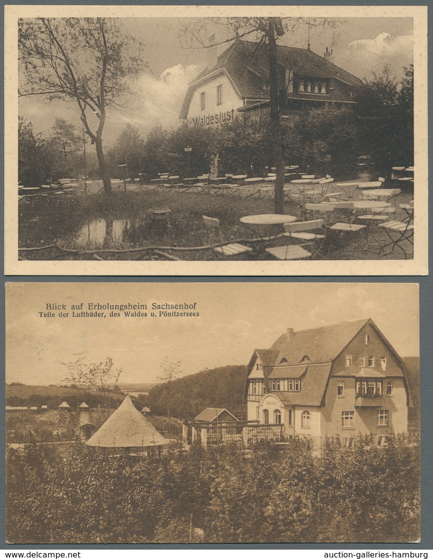 Ansichtskarten: 1900-1960, Partie Von Etwa 210 Ansichtskarten Mit U.a. Deutschland Mit Einigen Gasts - 500 Cartoline Min.