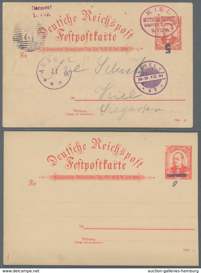 Thematik: Philatelistentage / Philatelic Congresses: 1894, Sammlung Von 29 Souvenir-Ganzsachen Des " - Filatelistische Tentoonstellingen