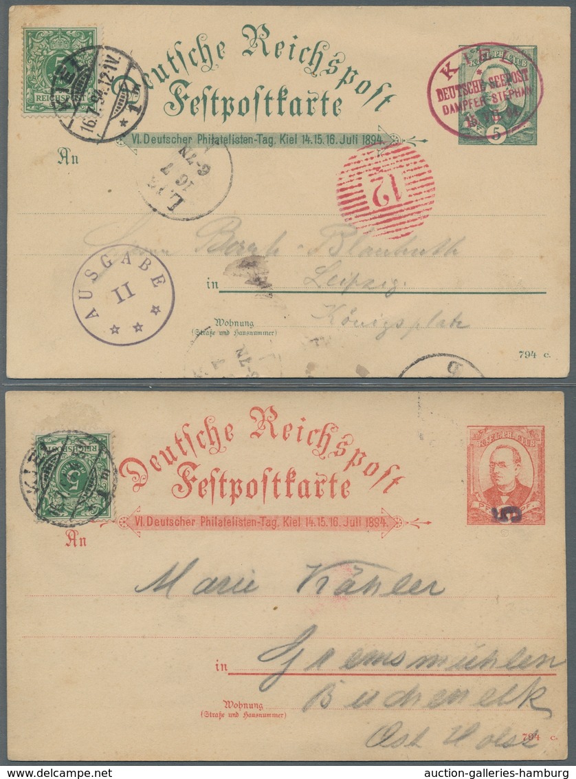 Thematik: Philatelistentage / Philatelic Congresses: 1894, Sammlung Von 29 Souvenir-Ganzsachen Des " - Filatelistische Tentoonstellingen