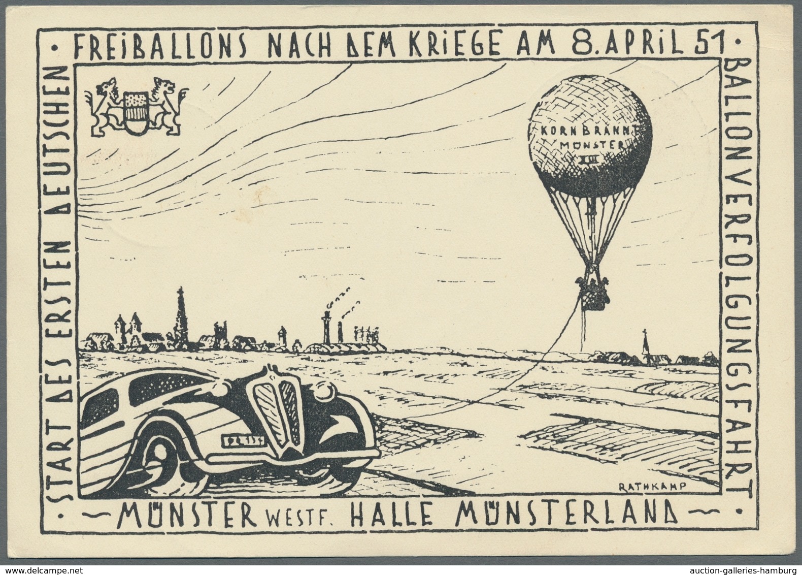 Ballonpost: 1949-1961, Partie Von 8 Ballonpostbelegen, Darunter Einer Vom Saarland, Drei Von Der Biz - Montgolfières