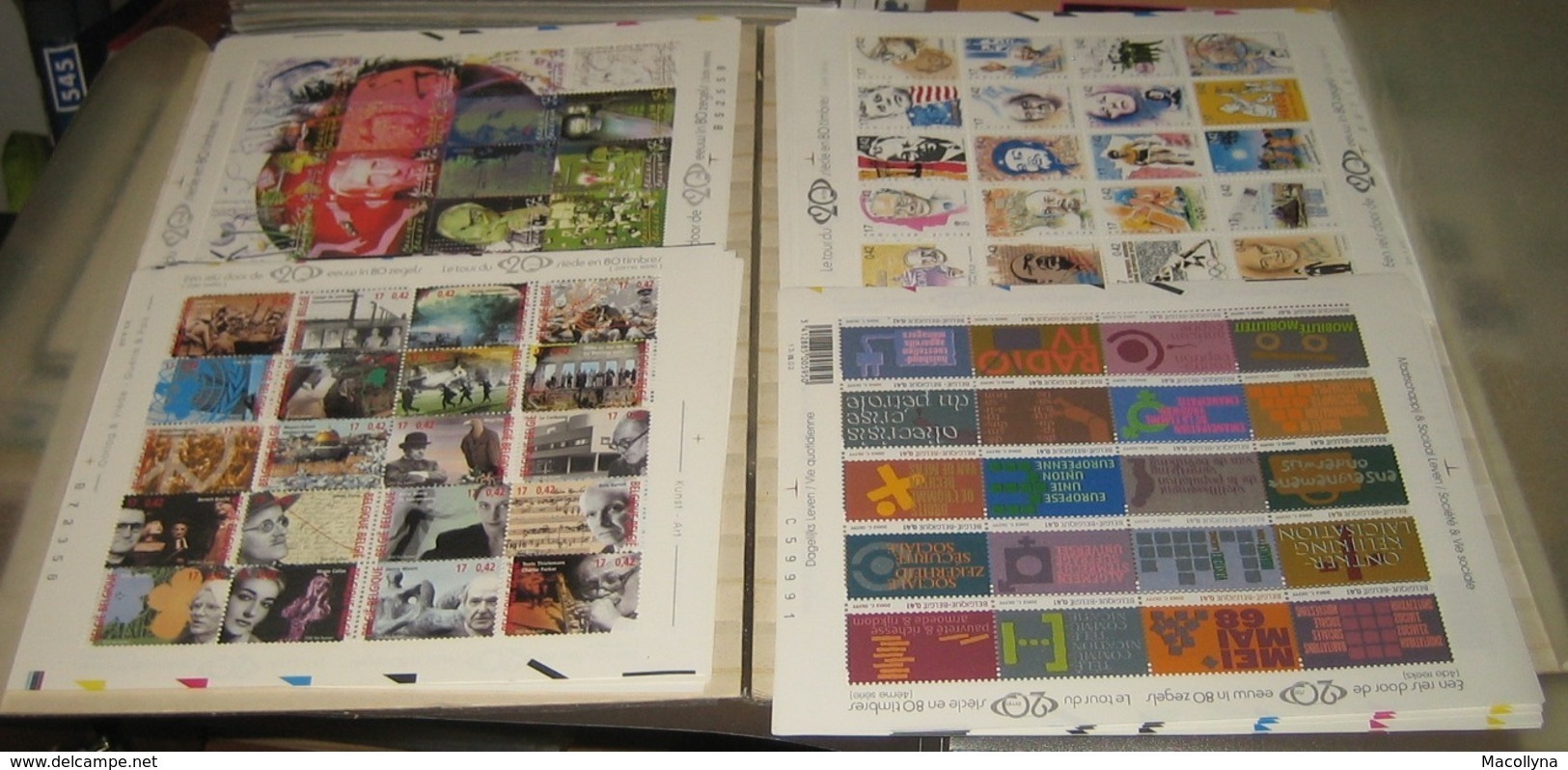 Een Reis Door De 20e Eeuw In 80 Zegels *de 4 Delen* - 4 Blocs: 83-87-92-99 - Le Tour Du 20ième Siècle En 80 Timbre - Unused Stamps