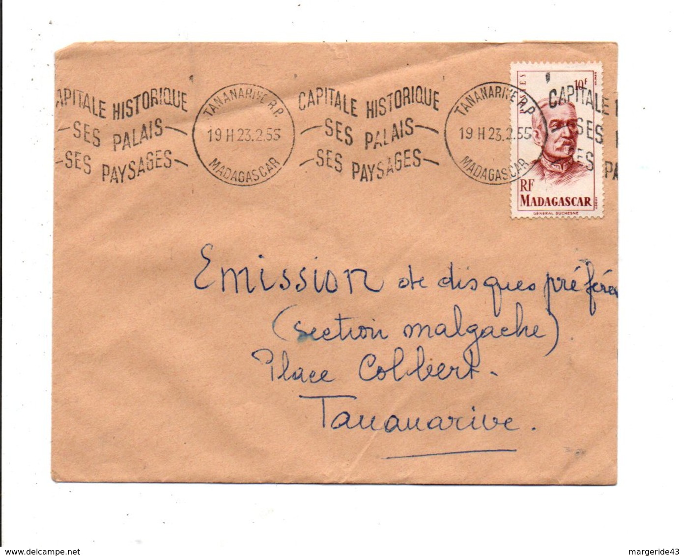 MADAGASCAR AFFRANCHISSEMENT COMPOSE SUR LETTRE POUR LA FRANCE 1951 - Lettres & Documents